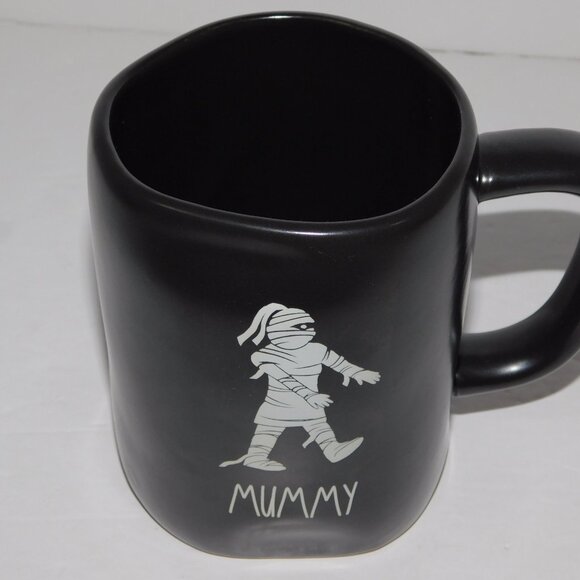 Rae Dunn Black White MUMMY Halloween Wrapped Monster Mug - Picture 3 of 7